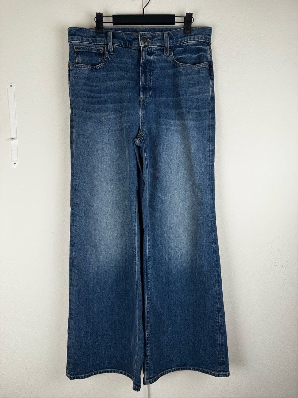 J.Crew Denim Trouser Jeans Wide Leg High Rise Size 30 Blue Charlotte Wash - Picture 6 of 15